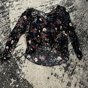 Long sleeve floral blouse
